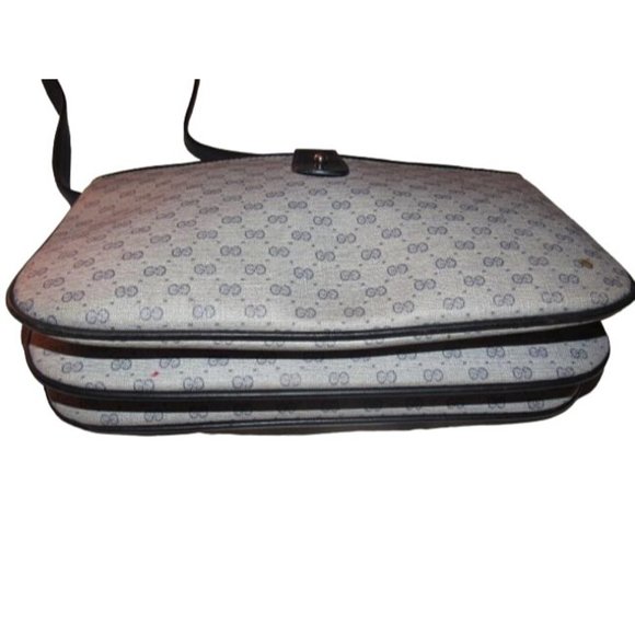 Gucci Vintage Blue Patent GG Coated Canvas Shoulder Bag - Picture 8 of 12